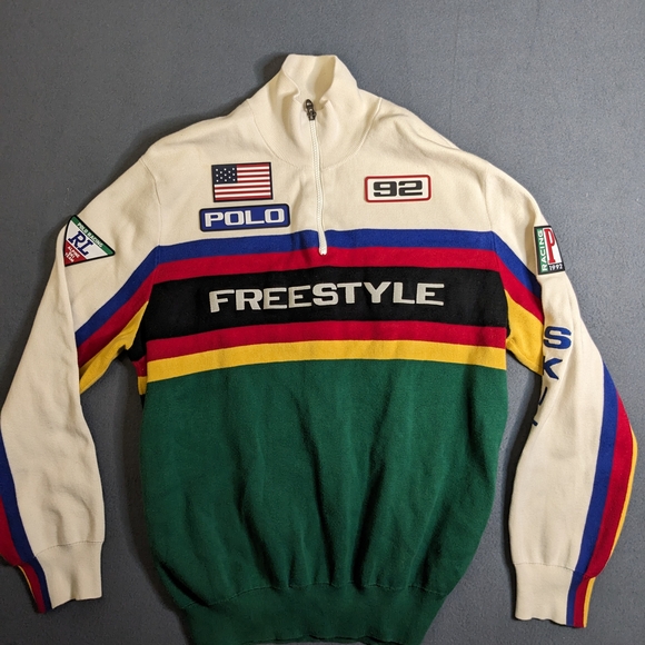 Polo Ralph Lauren Freestyle Ski USA Multicolor Men's Sweater 1/4